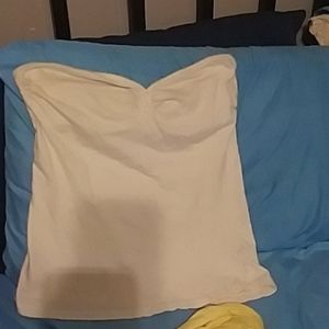 Two shirts with no straps on them